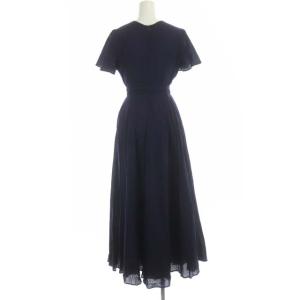 MARIHA NOBLE取り扱い マドモアゼルのドレス ワンピース ロング 半袖 カシュクール ネイビー