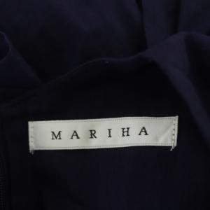 MARIHA NOBLE取り扱い マドモアゼルのドレス ワンピース ロング 半袖 カシュクール ネイビー