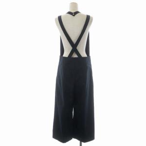 Drawer コットンサロペット ワイド タック 36 ダークネイビー