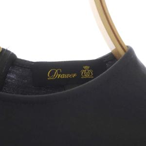 Drawer 20SS アシンメトリーヘム フレアショートスリーブ 半袖 カットソー ラッフル 1 チャコールグレー