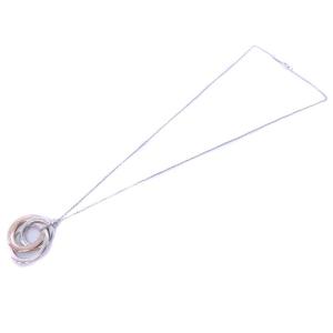 TIFFANY&Co. 1837 インターロッキング 3連リング ネックレス ペンダント シルバー ゴールド色