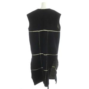 Ameri VINTAGE AMERI 21AW MOUTON LIKE KNIT VEST ロング ウール混 F ブラック