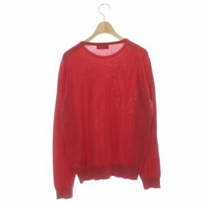 JOHN SMEDLEY 長袖 ニット カットソー プルオーバー S レッド