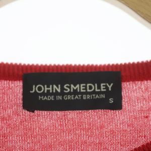 JOHN SMEDLEY 長袖 ニット カットソー プルオーバー S レッド