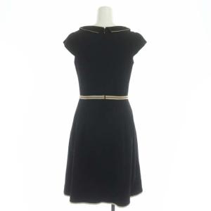 TOCCA リボン フレンチスリーブ ワンピース ひざ丈 0 ブラック