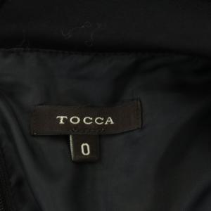 TOCCA リボン フレンチスリーブ ワンピース ひざ丈 0 ブラック