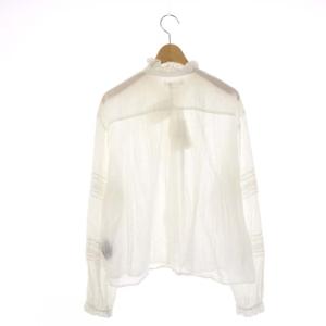 ISABEL MARANT ETOILE コットン フリル レース ブラウス シャツ 前開き 長袖 38 ホワイト