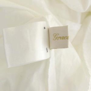 Grace Class タイプライターラッフルトップ ブラウス プルオーバー ノースリーブ フリル 38 白 ホワイト