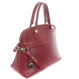 FURLA パイパー ショルダーバッグ ハンドバッグ レザー 赤 レッド
