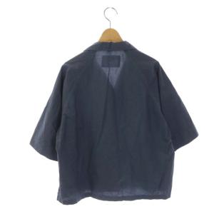 MHL. オープンカラーシャツ コットン リネン 半袖 1 ブルー