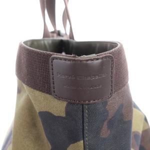 Hervé Chapelier トートバッグ L コーデュラナイロン カモフラ柄 カーキ