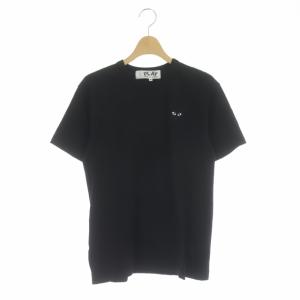 AD2021 ハートワッペン クルーネック Tシャツ カットソー 半袖 M 黒 ブラック