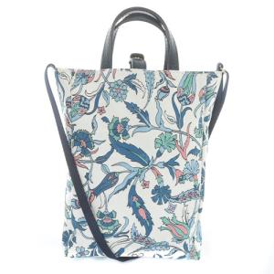russet ショルダーバッグ ミニ ハンドバッグ 2way 花柄 ネイビー ホワイト