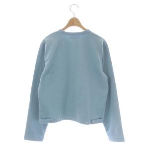 agnes b. CARDIGAN カーディガンプレッション Bio 長袖 スナップボタン グレイッシュブルー