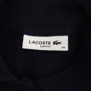 LACOSTE ストレッチコットンピケポロドレス ワンピース 半袖 34 紺 ネイビー