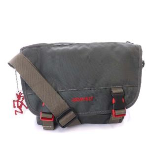 ナイロンメッセンジャーバッグ ショルダーバッグ グレー