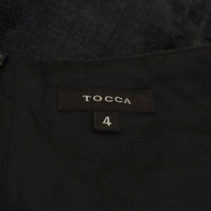 TOCCA LAVIEN ROSE ドレス ワンピース フレア 膝丈 ノースリーブ スクエアネック