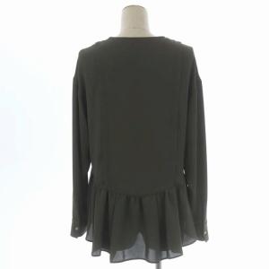 ADORE レースアップブラウス  プルオーバー リボン アシンメトリー 長袖 38 カーキ