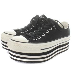 CONVERSE ALL STAR CHUNKYLINE OX 厚底スニーカー キャンバス 23.5cm 黒