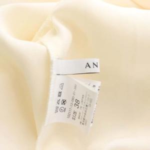 ANAYI 21SS ダブルクロスボリュームソデ ブラウス プルオーバー 長袖 Vネック 38 アイボリー