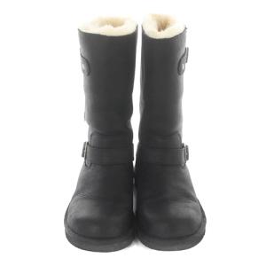 UGG australia W KENSINGTON エンジニアブーツ ロング ロゴ 23cm ブラック 5678W