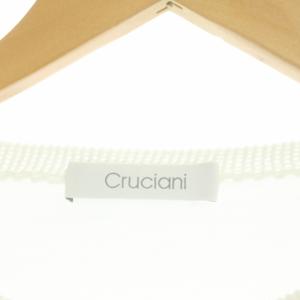 Cruciani コットン 切り替え ニット セーター 長袖 52 白 ホワイト
