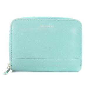 TIFFANY&Co. ラウンドジップコインケース 小銭入れ カードケース ロゴ 水色