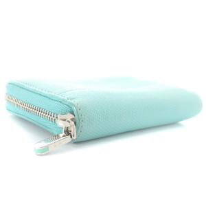 TIFFANY&Co. ラウンドジップコインケース 小銭入れ カードケース ロゴ 水色