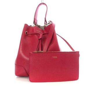 ハンドバッグ ワンハンドル ショルダーバッグ 2way レザー 巾着 ポーチ付き ステイシーレッド レッド G6550