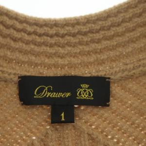 Drawer カーディガン 7G畦編み カシミヤ混 1 ベージュ