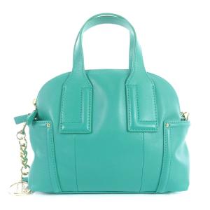 LANVIN en Bleu クルール ハンドバッグ ショルダーバッグ 2way フェイクレザー グリーン SH