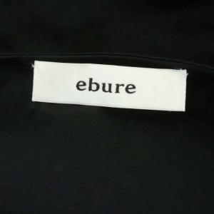 ebure 21SS ワンピース オーガニックコットンサテン ベルトリボン 38 ブラック