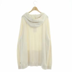 HUGO BOSS ハーフジップパーカー ニット 長袖 フード カシミヤ混 XXL ホワイト