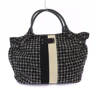 CLASSIC NOEL STEVIE ハンドバッグ トートバッグ 総柄 アイボリー ブラック