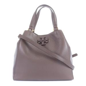 TORY BURCH マックグロー ハンドバッグ ショルダーバッグ 2way レザー グレー