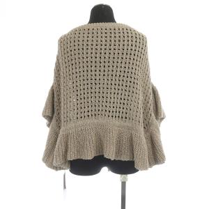 Diagram GRACE CONTINENTAL 21SS メッシュフリルニットTOP ポンチョ リネン混 36 ベージュ