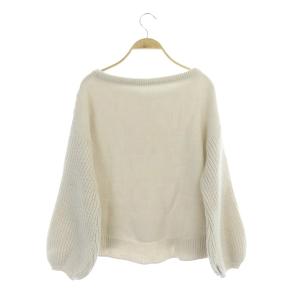 Diagram GRACE CONTINENTAL ケーブル ニット セーター 長袖 ボリュームスリーブ ボートネック 36 ライトベージュ