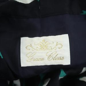 Grace Class プリントボウタイワンピース ロング フレンチスリーブ 38 マルチカラー