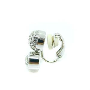 SWAROVSKI イヤリング クリップ式 ストーン シルバー色