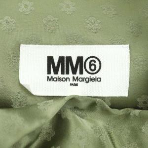 Martin Margiela 6 21SS フラワージャガードシャツワンピース ひざ丈 長袖 M カーキ