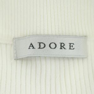 ADORE ラッフルカフスニット カットソー プルオーバー 長袖 リブ 38 ホワイト