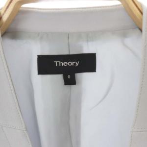 Theory SYNTHETIC CREPE CLEAN BLAZER ノーカラージャケット 総裏地 0 グレー