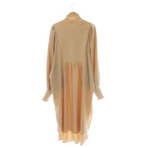 ADORE 21AW ニットドッキングジョーゼットブラウス 38 ベージュ