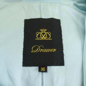 Drawer ウールVネックノースリーブワンピース 36 スカイブルー