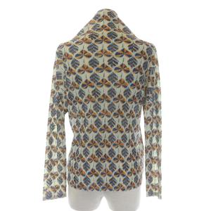 PLEATS PLEASE ISSEY MIYAKE イッセイミヤケ プリーツ ハート×リーフ柄 ハイネックブラウス トップス シャツ 長袖 総柄 プルオーバー 3 マルチカラー