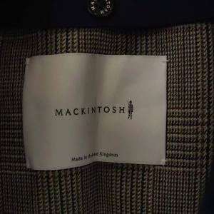 MACKINTOSH LDS ELRIG レインテック ドロップショルダー ステンカラーコート 6 紺