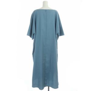 ADORE 20SS プリペラドビーカフタンワンピース ロング 七分袖 38 水色 ライトブルー