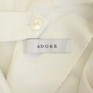 ADORE 20SS プリペラストレッチブラウス カットソー 七分袖 38 白 ホワイト