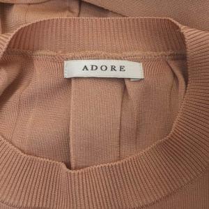 ADORE ニット カットソー バックプリーツ 半袖 プルオーバー アシンメトリー 38 ピンク