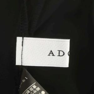 ADORE ドライクールジョーゼット ラップ付きワイドパンツ レイヤード調 デザイン 36 ブラック